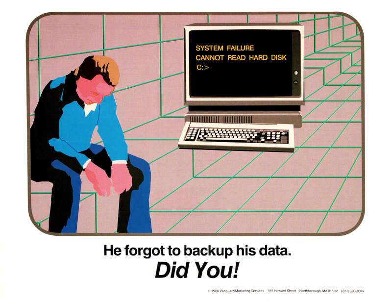Illustration for article titled 80's Sysadmin Warning Posters Look Like Dystopian Parodies